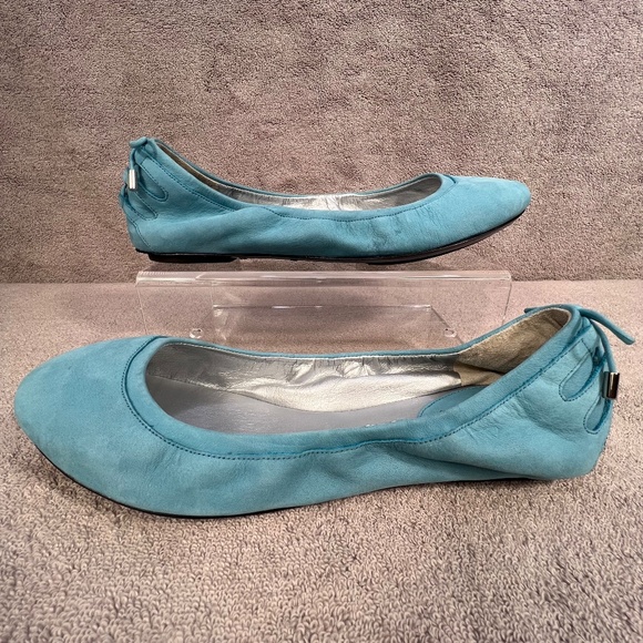 Maria Shariapova Cole Haan Nike Air Corset Lace Up Teal Ballet Flats 10B Preppy - Picture 2 of 12